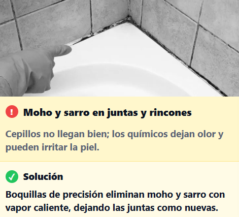 VaporNova™ — limpieza profunda sin químicos