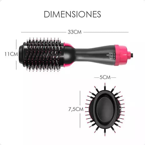 Cepillo Alisador HairStyler 3 en 1 + <span style="color: #000000;"><strong><span style="color: #ff2a00;">¡Serum Gratis!</span></strong></span>