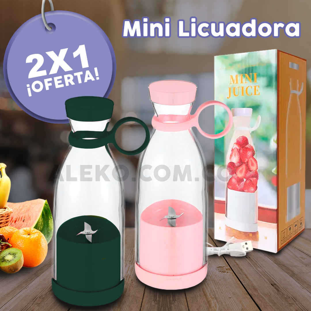Mini Licuadora Portátil 2x1 – Batidos en Segundos – Listos para Disfrutar en Menos de 30s