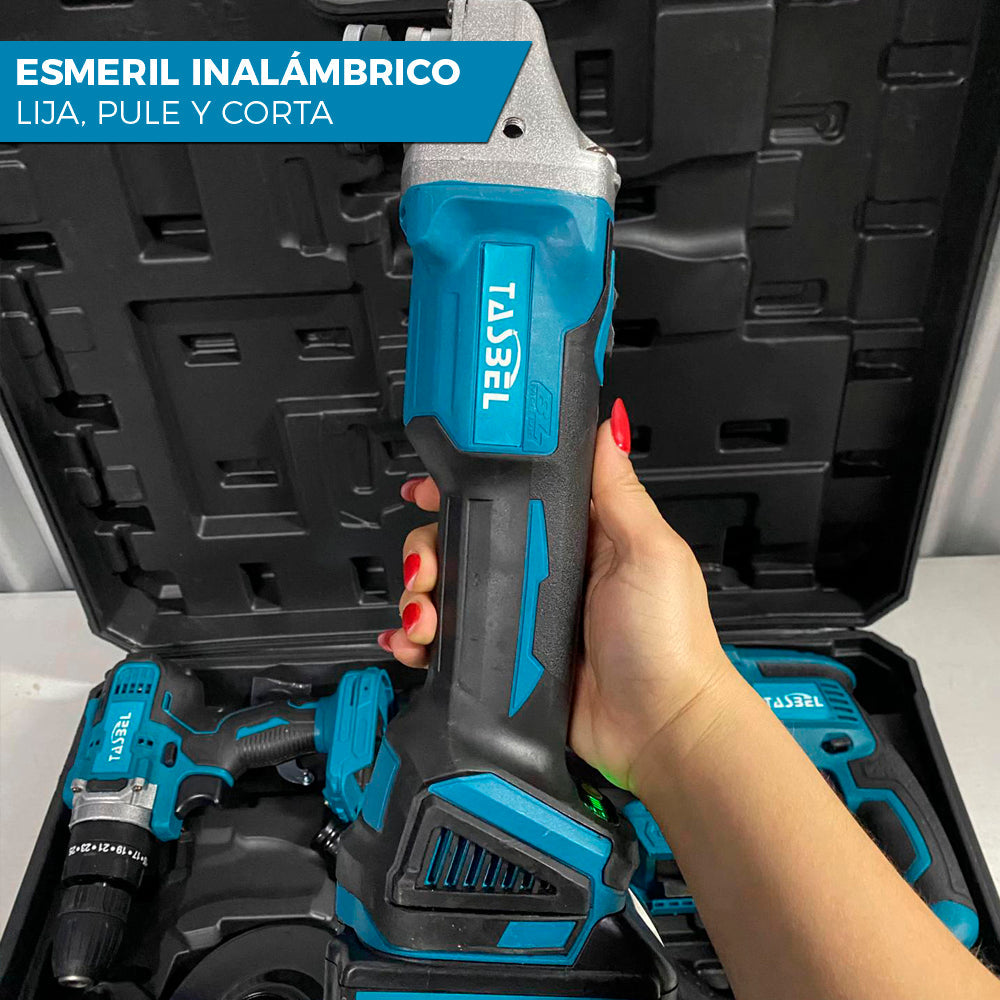 SET PROFESIONAL DE 3 HERRAMIENTAS TASBEL™ ⚡️ | LLAVE DE IMPACTO ESMERIL Y TALADRO