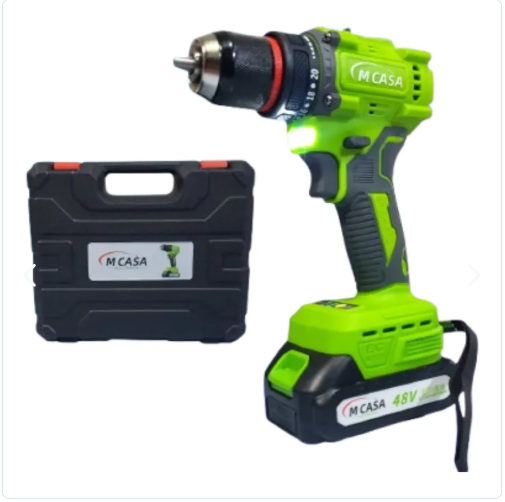Taladro Inalámbrico M-Casa – Mandril Metálico Firme – Potencia Segura para Trabajos en Minutos