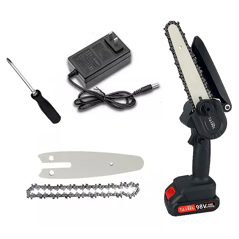 MINI MOTOSIERRA INALAMBRICA TASBEL™ | INCLUYE BATERÍA Y CARGADOR ⚡