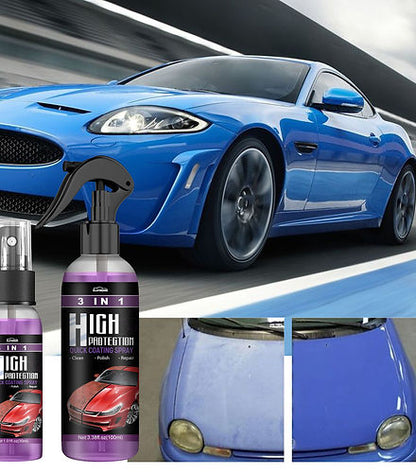 Spray Cerámico 3 en 1 – Brillo y Protección – Auto limpio y protegido en minutos