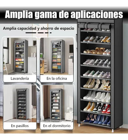 Zapatero Vertical 10 Niveles – Ahorra Espacio y Mantén Tu Hogar en Orden