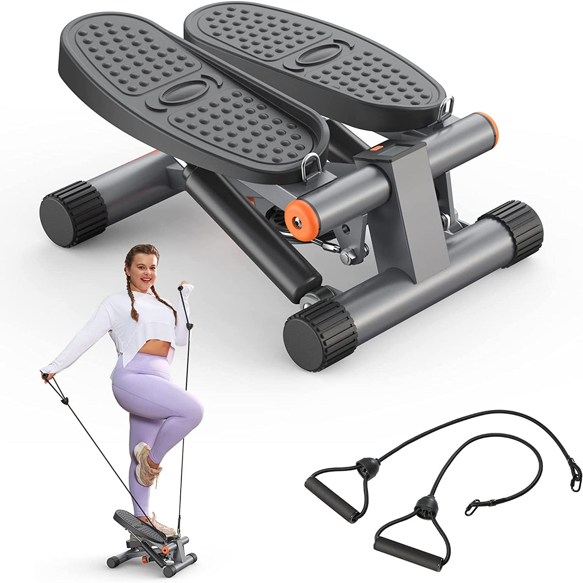 Escaladora Elíptica con Bandas – Cardio de Bajo Impacto – Mejora tu Salud Desde Casa en Pocos Minutos al Día