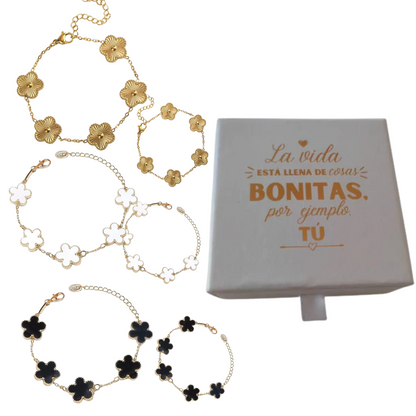 Pulseras Trebol de Cinco Hojas | <span style="color: #000000;"><strong><span style="color: #ff2a00;">¡COMPRA 1 Y LLÉVATE 2!</span></strong></span>