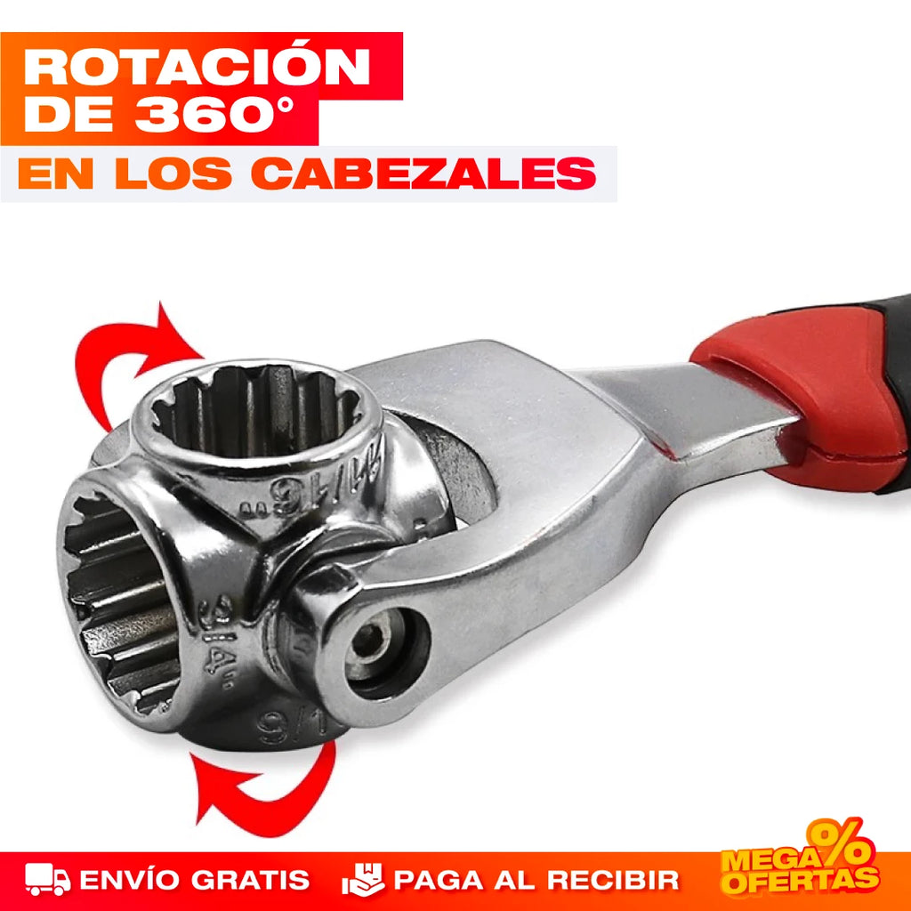 Llave Multifuncional 8 en 1 – Ajuste Universal – Soluciona Reparaciones del Hogar al Instante
