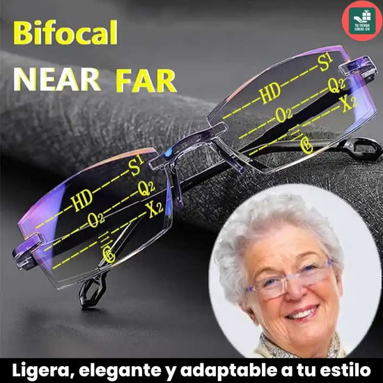 GAFAS MULTIFOCALES INTELIGENTES TR90 CON ZOOM AUTOMATICO, PROTECCION DE LUZ AZUL Y AMARILLA.