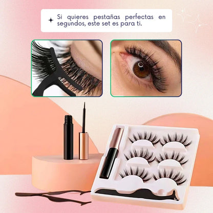 Set x6 pestañas magnéticas + Delineador magnético 🎁