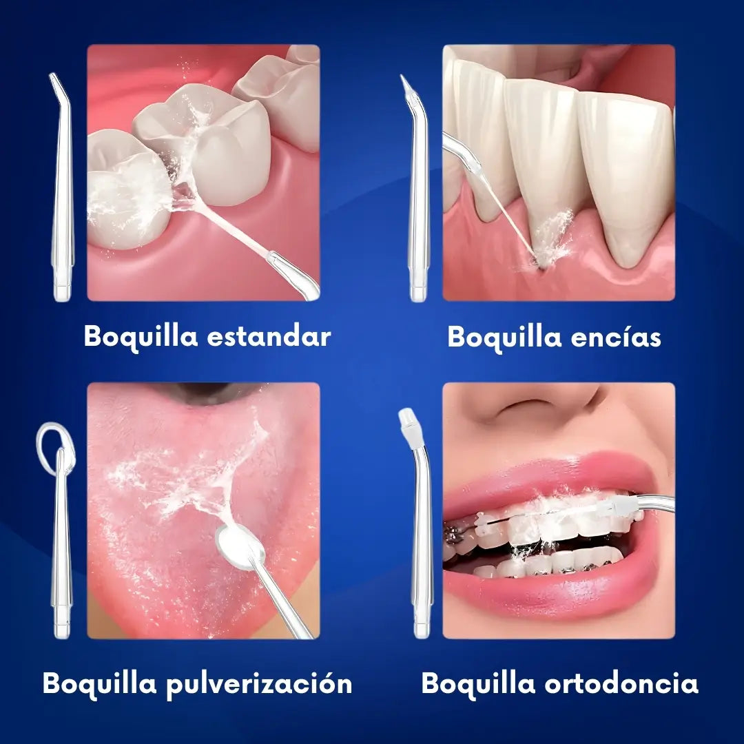Irrigador bucal recargable - Combate el sarro y mal aliento