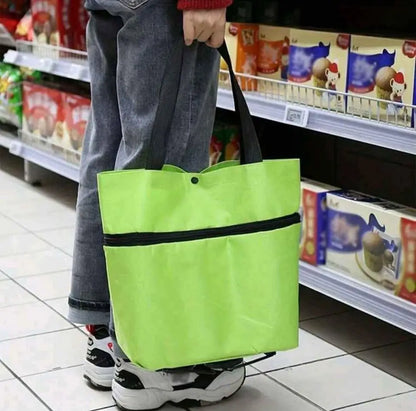👜 Bolsa de Compras con Ruedas Plegable 🛞 Compras sin Cargar Peso 🥬 Facilita tus compras diarias desde hoy🛒