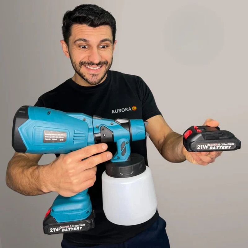 KIT MAKITA ORIGINAL: MOTOSIERRA INALAMBRICA + PISTOLA DE PINTURA ELÉCTRICA INALÁMBRICA + 4 BATERÍAS GRATIS