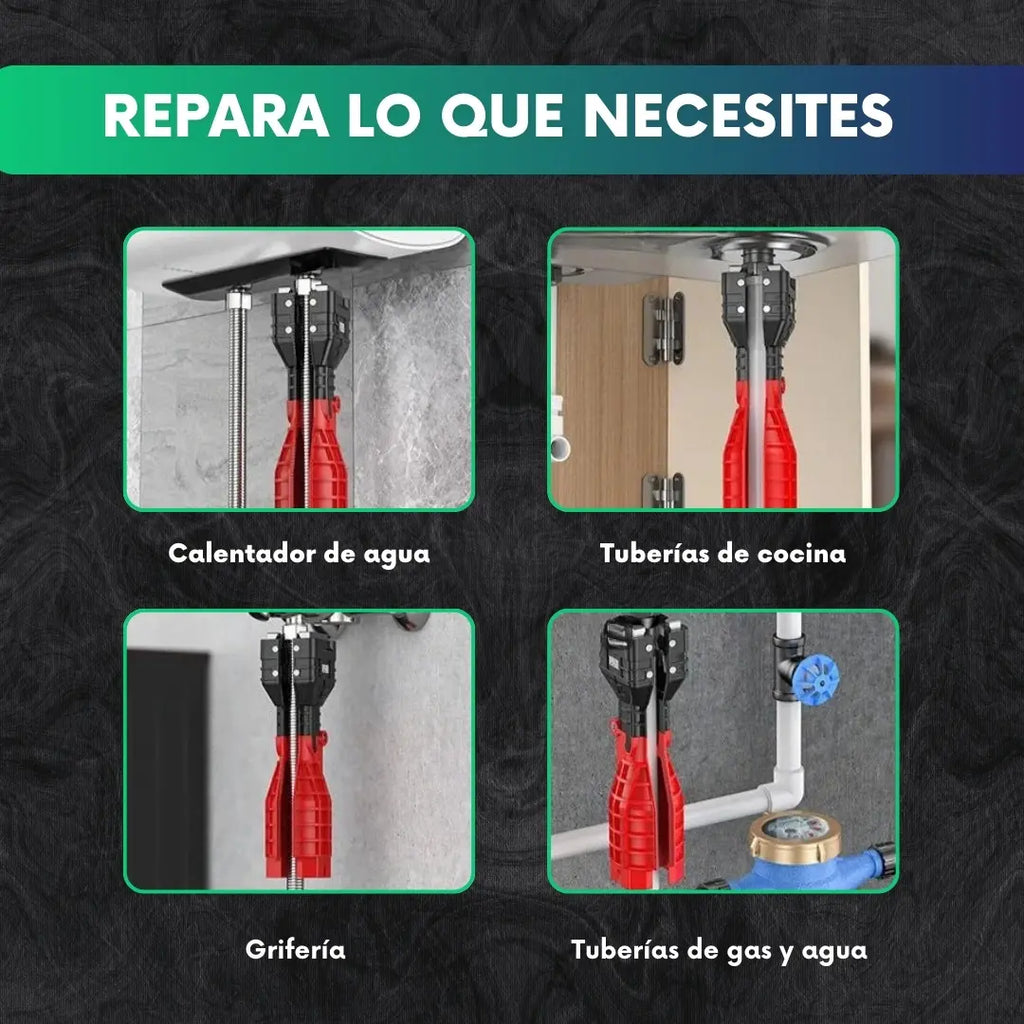 Llave multiuso para griferia 14 en 1