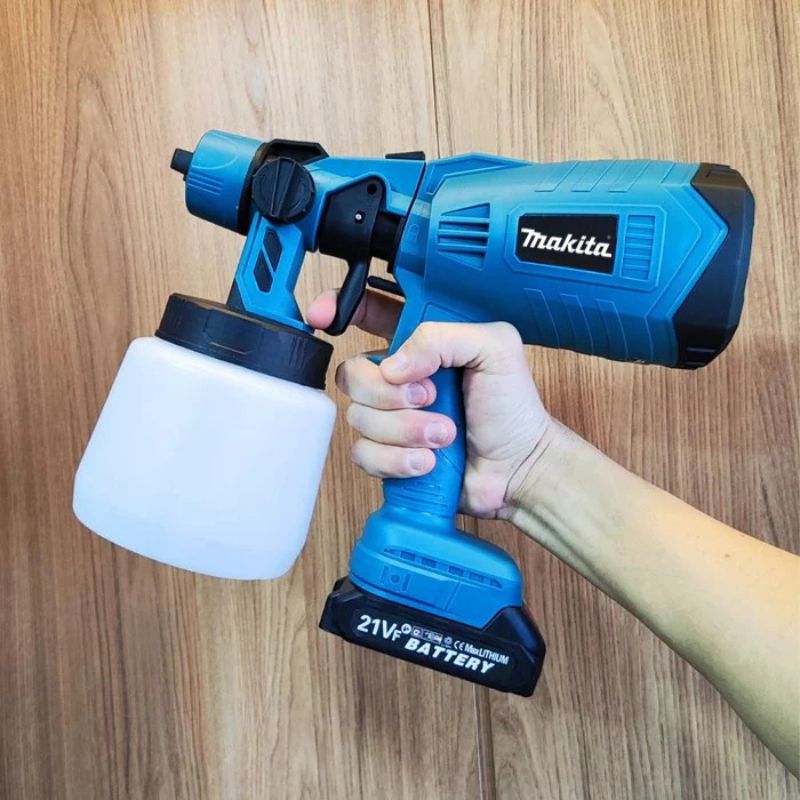 KIT MAKITA ORIGINAL: MOTOSIERRA INALAMBRICA + PISTOLA DE PINTURA ELÉCTRICA INALÁMBRICA + 4 BATERÍAS GRATIS