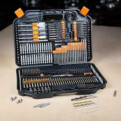 Set Profesional 246 Piezas Taladro – Perforación y Ajuste – Trabajo preciso sin buscar herramientas