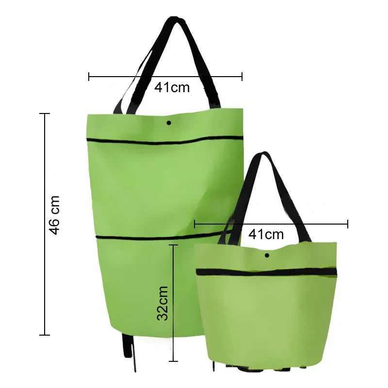 👜 Bolsa de Compras con Ruedas Plegable 🛞 Compras sin Cargar Peso 🥬 Facilita tus compras diarias desde hoy🛒