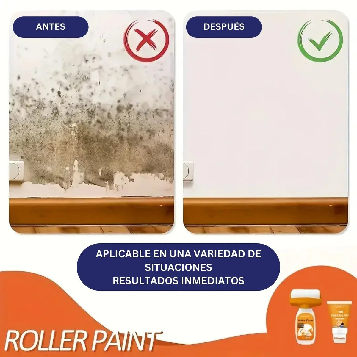 Rodillo mágico recargable + 400ml de pintura blanca 🎁