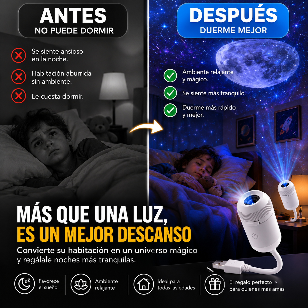 COSMOVISION™| TRANSFORMA CUALQUIER HABITACIÓN EN UN ESPECTÁCULO GALÁCTICO