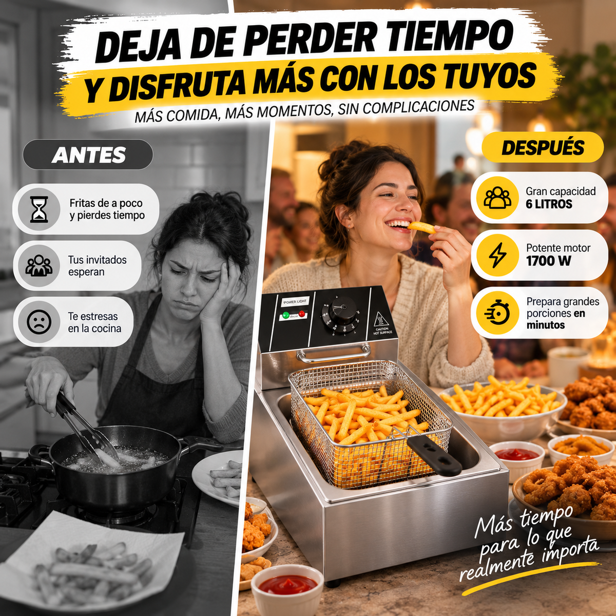 FRYMASTER™ | PREPARA GRANDES PORCIONES EN SOLO 10 MINUTOS