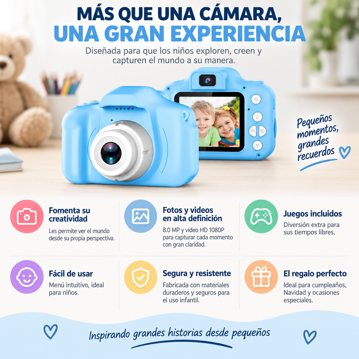 TM KIDS SNAP HD™ | DEJA QUE DESCUBRA EL MUNDO A SU MANERA