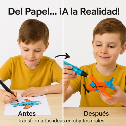 Lápiz Impresora 3D – Creatividad sin Pantallas – Diversión Educativa Desde el Primer Uso
