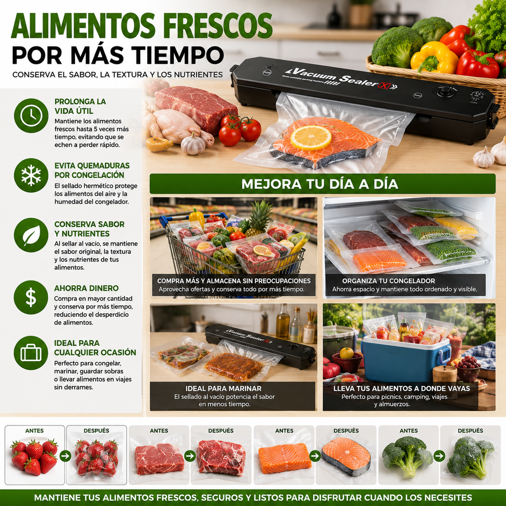 VACUFRESH™ |  CONSERVA TUS ALIMENTOS FRESCOS POR MÁS TIEMPO