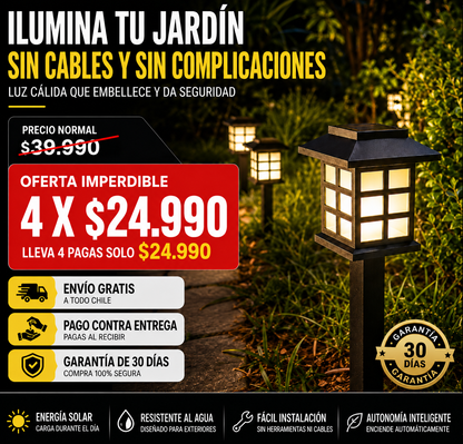 SOLARLIGHT™ | ILUMINA TU JARDÍN SIN CABLES NI COMPLICACIONES