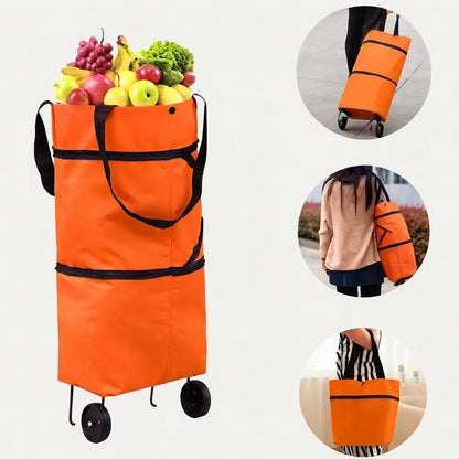 👜 Bolsa de Compras con Ruedas Plegable 🛞 Compras sin Cargar Peso 🥬 Facilita tus compras diarias desde hoy🛒