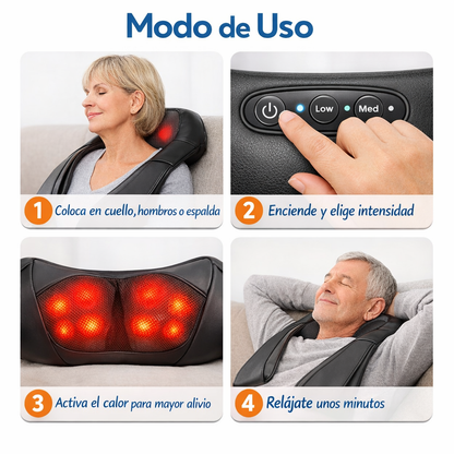 Masajeador Eléctrico de Cuello y Hombros – Alivia Dolor Muscular – Relajación Profunda en Minutos