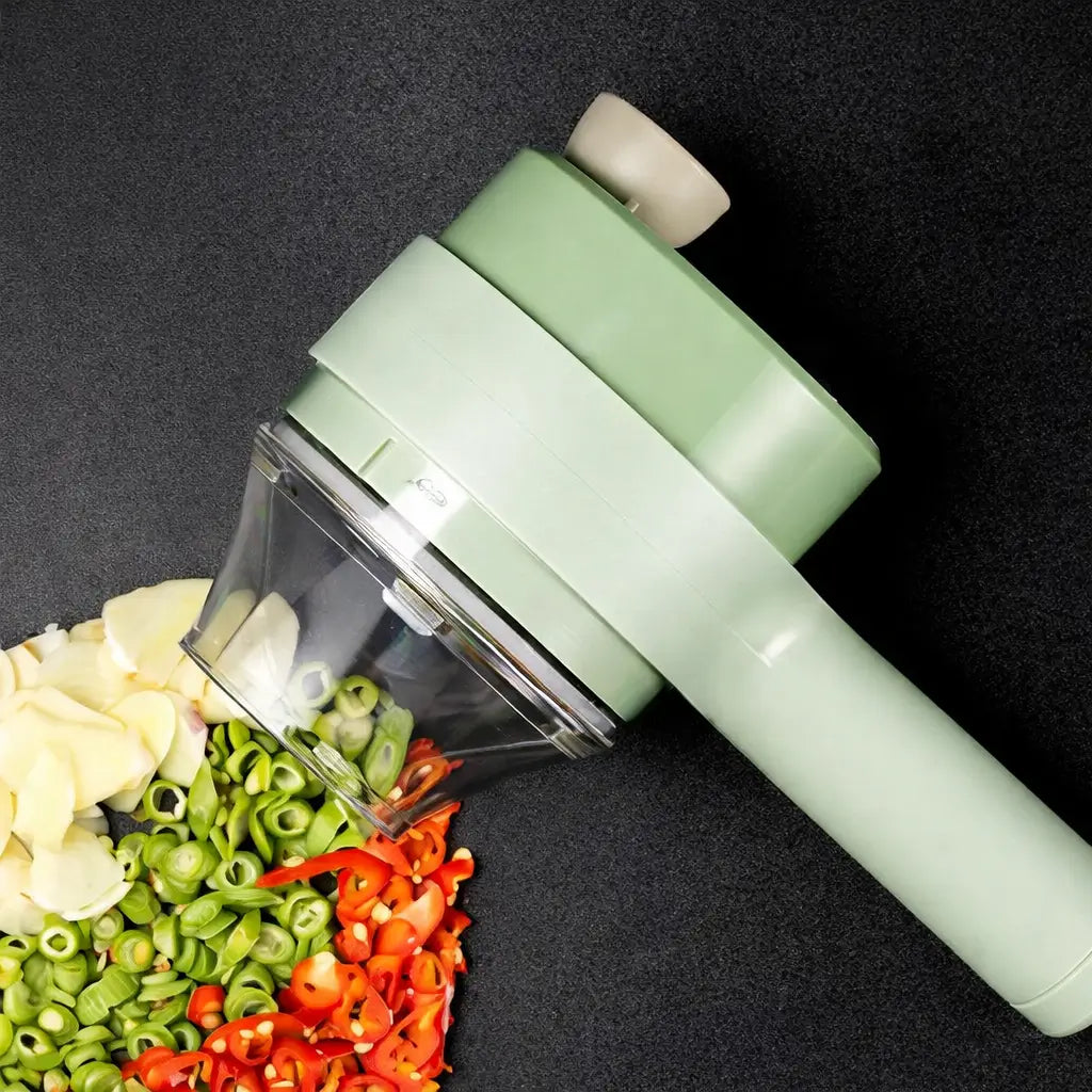 🥗🔪 Picadora de Verduras Eléctrica Portátil ⚡ – Pica y corta alimentos fácilmente ✂️ – Prepara tus ingredientes en minutos ⏱️