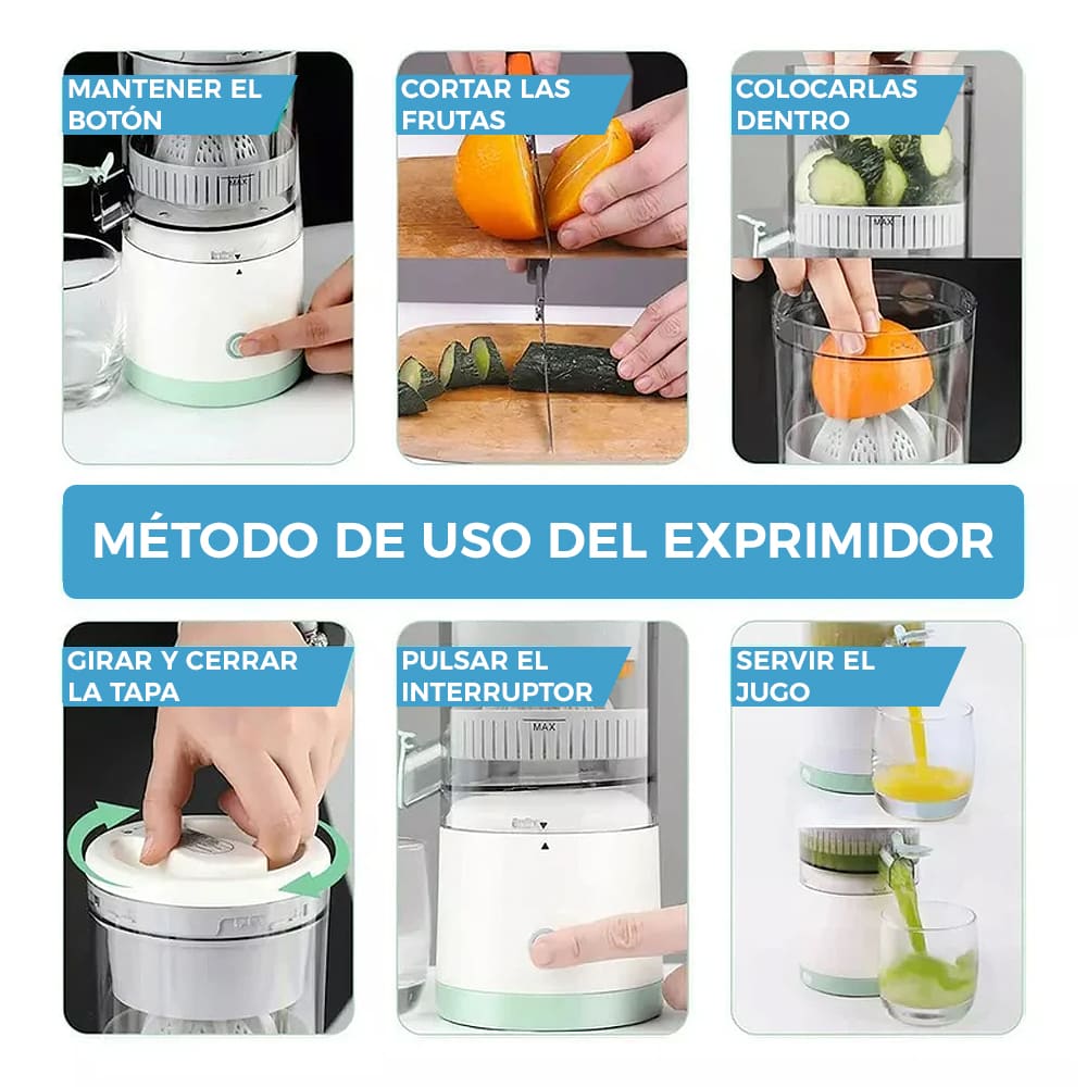 EXPRIMIDOR DE JUGO INALÁMBRICO Y PORTÁTIL