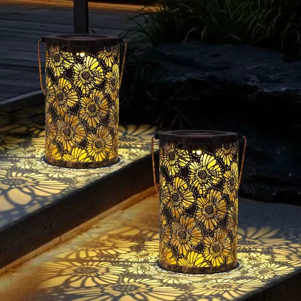 Farol Solar Led Decorativo Metálico