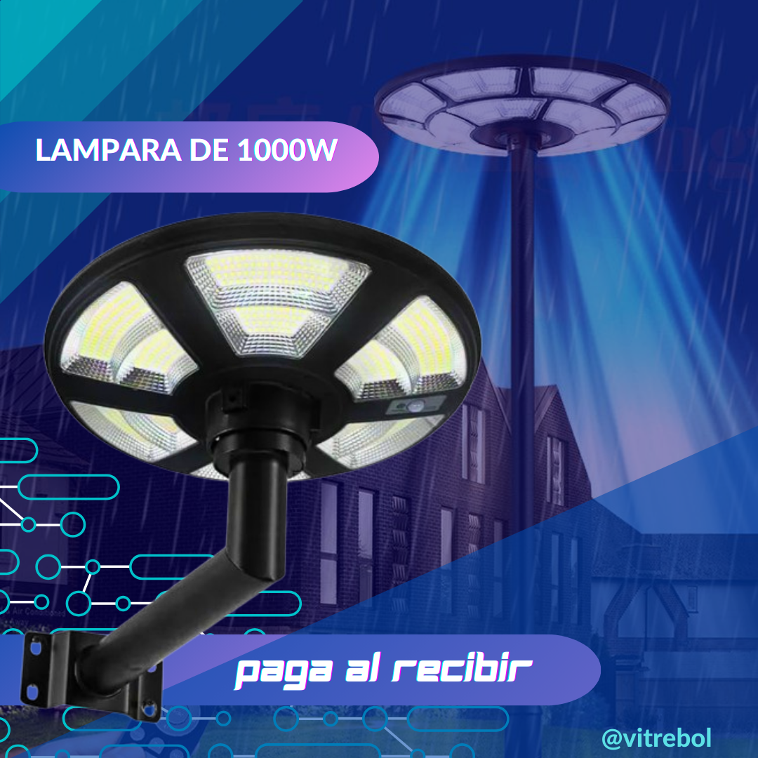 --LAMPARA SOLAR TIPO REFLECTOR DE CALLE  POTENCIA 1000 watts