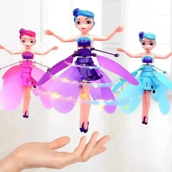 🧚‍♀️✨ Hada Voladora (Celeste / Rosado/ Morado/ al Azar) – Vuelo Interactivo – Más Imaginación en Solo Minutos 🌈💫]