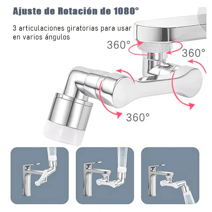 🚰 Extensor de Grifo – 🔄 Giro 1080° – Mayor Comodidad en Segundos 💧