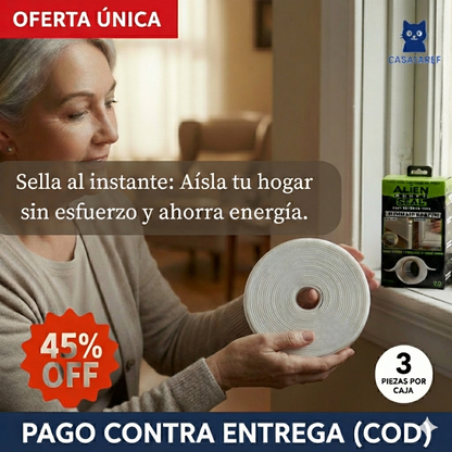 Cinta Selladora Alien Seal – Bloquea el Frío – Mantén tu Hogar Cálido y Ahorra Energía en Minutos