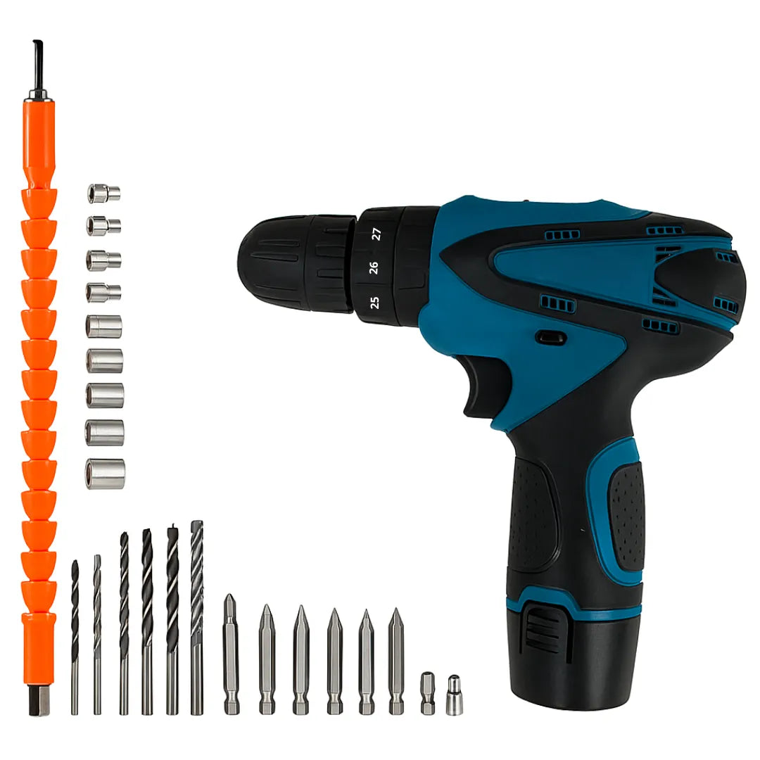 TALADRO 96V – KIT COMPLETO + 2 BATERÍAS DE REGALO