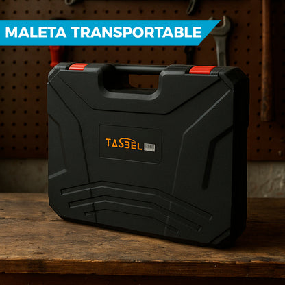 SET PROFESIONAL DE 4 HERRAMIENTAS TASBEL™ 98V | ⚡️ ROTOMARTILLO LLAVE DE IMPACTO ESMERIL Y TALADRO