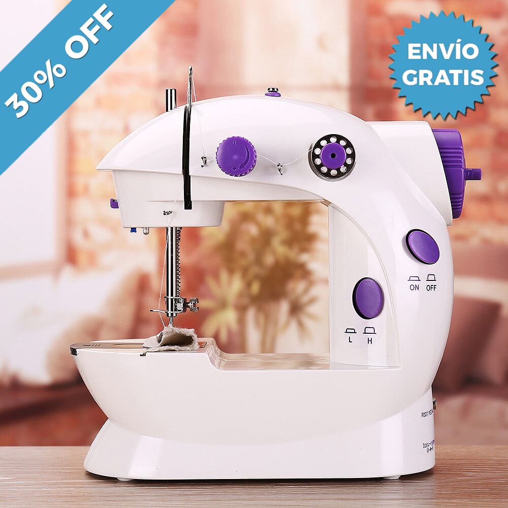 MÁQUINA DE COSER PORTÁTIL | INCLUYE PEDAL Y CARRETES DE REGALO 🎁
