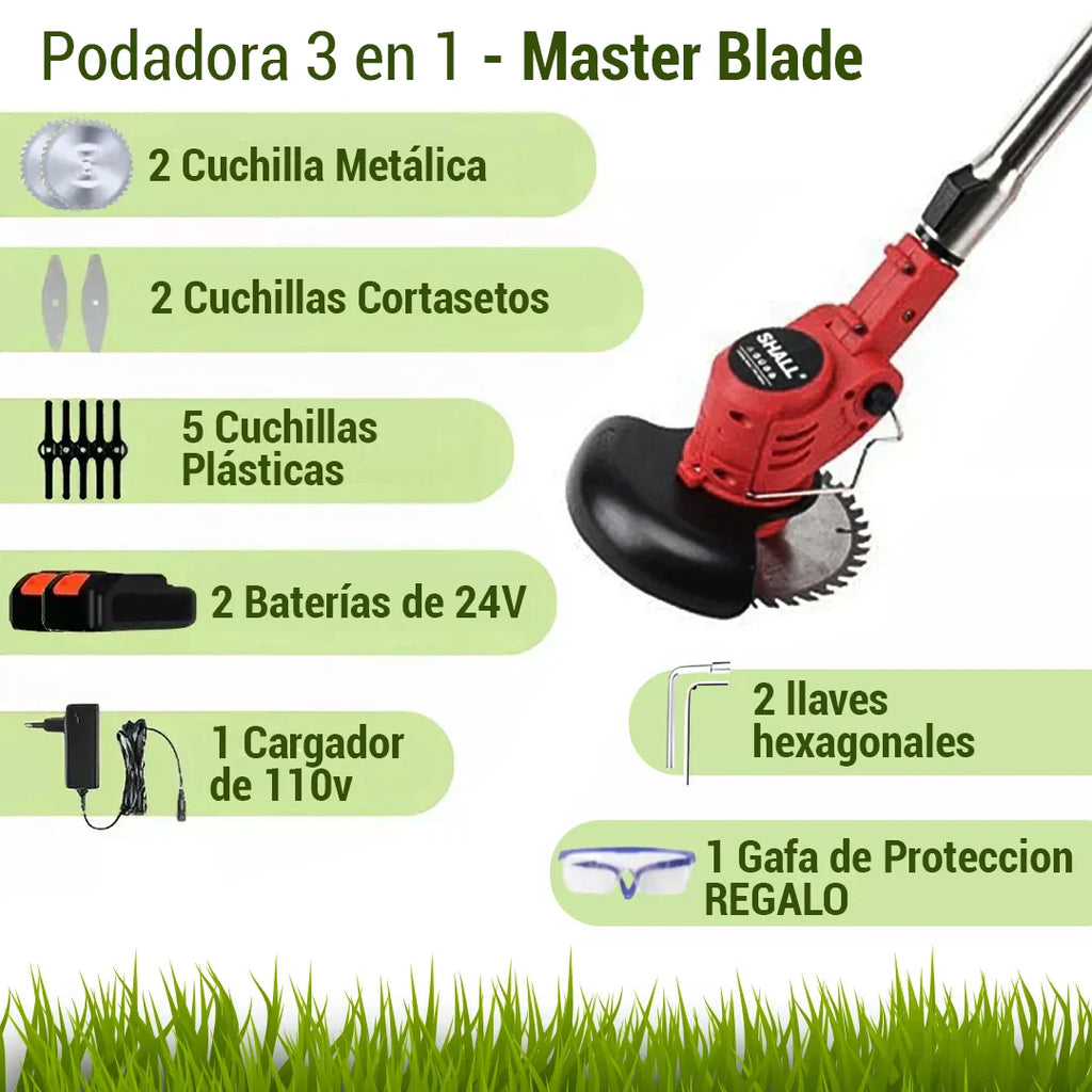 Guadañadora Podadora MasterBlade + Batería Extra.