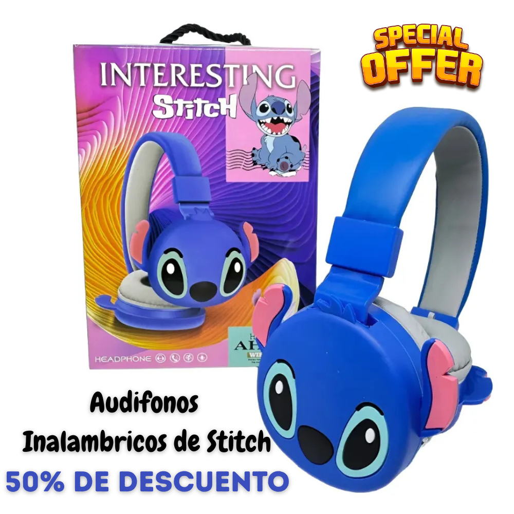 Audífonos Inalámbricos de Stitch con Bluetooh - 😱50% DE DESCUENTO😱