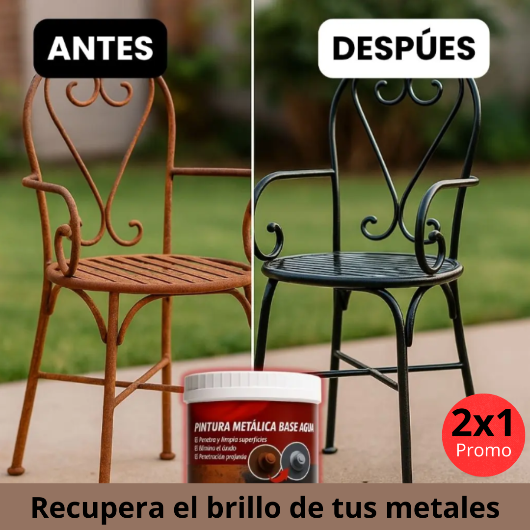 PACK: 2x1 Pintura Antióxido - Elimina el Óxido Fácil - Recupera Metales en Solo Minutos