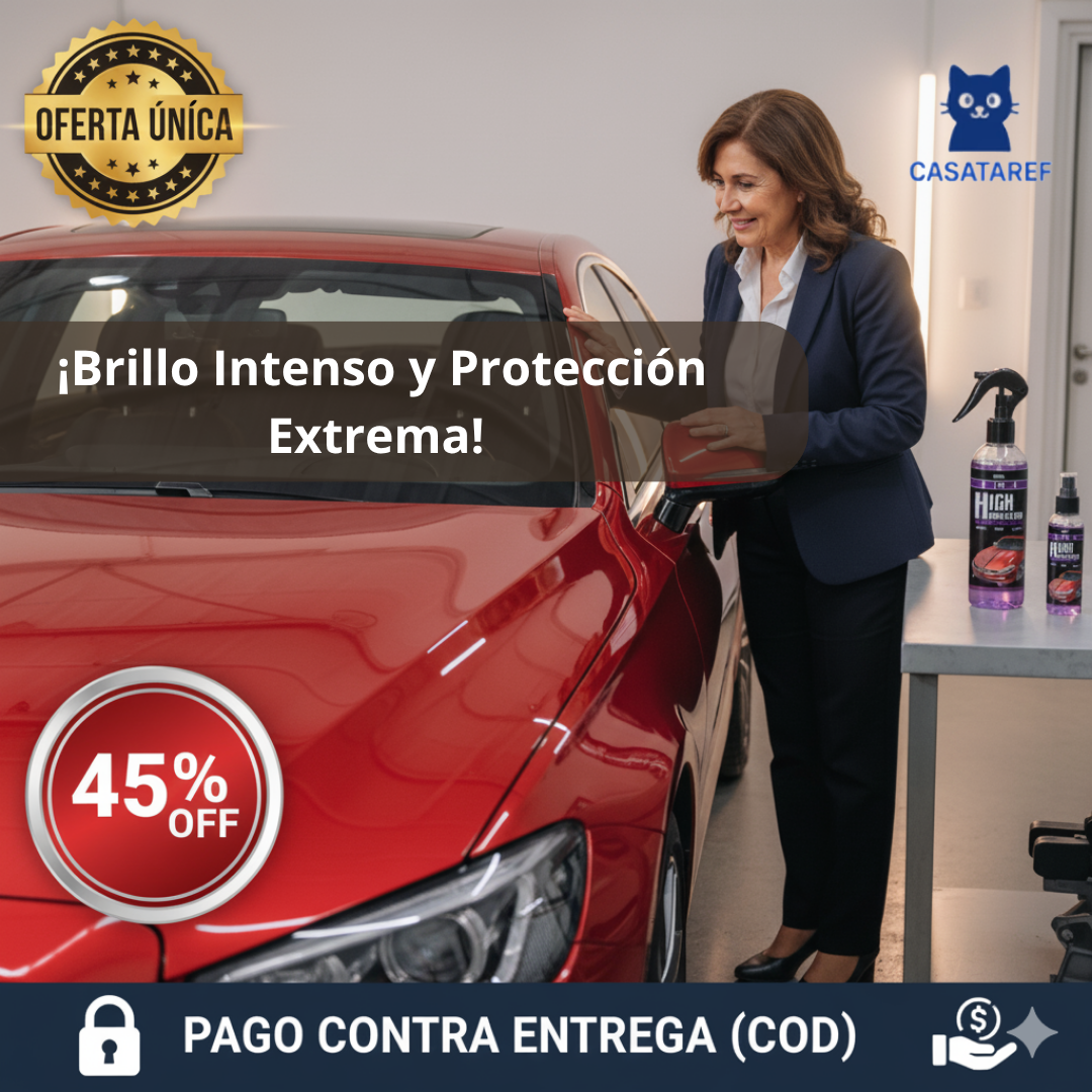 Spray Cerámico 3 en 1 – Brillo y Protección – Auto limpio y protegido en minutos