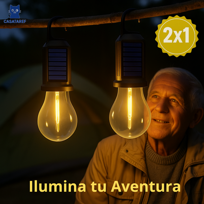 Pack x2 Lámparas Solares - Luz confiable para tu familia en cada emergencia nocturna