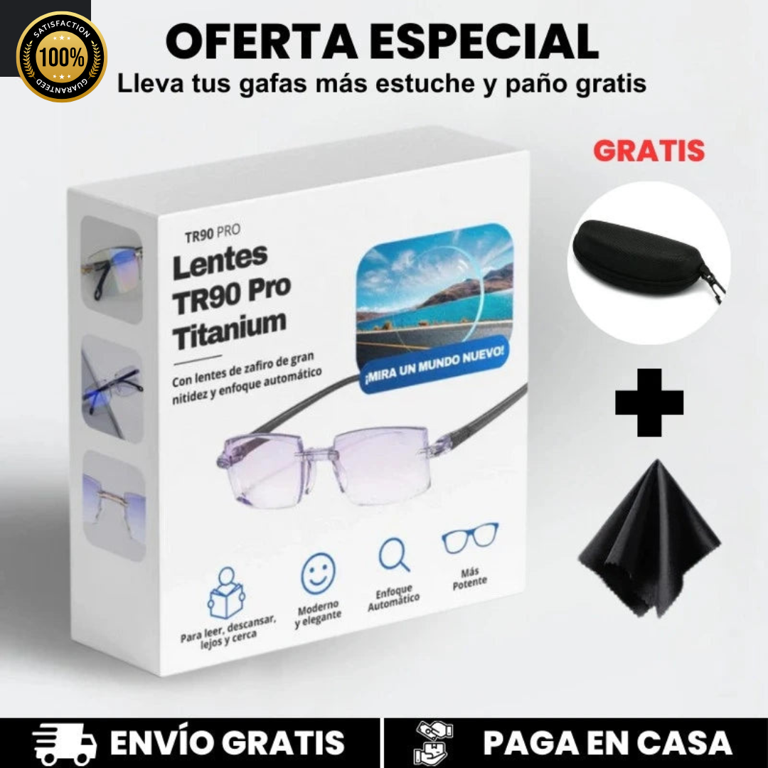 GAFAS MULTIFOCALES INTELIGENTES TR90 CON ZOOM AUTOMATICO, PROTECCION DE LUZ AZUL Y AMARILLA.
