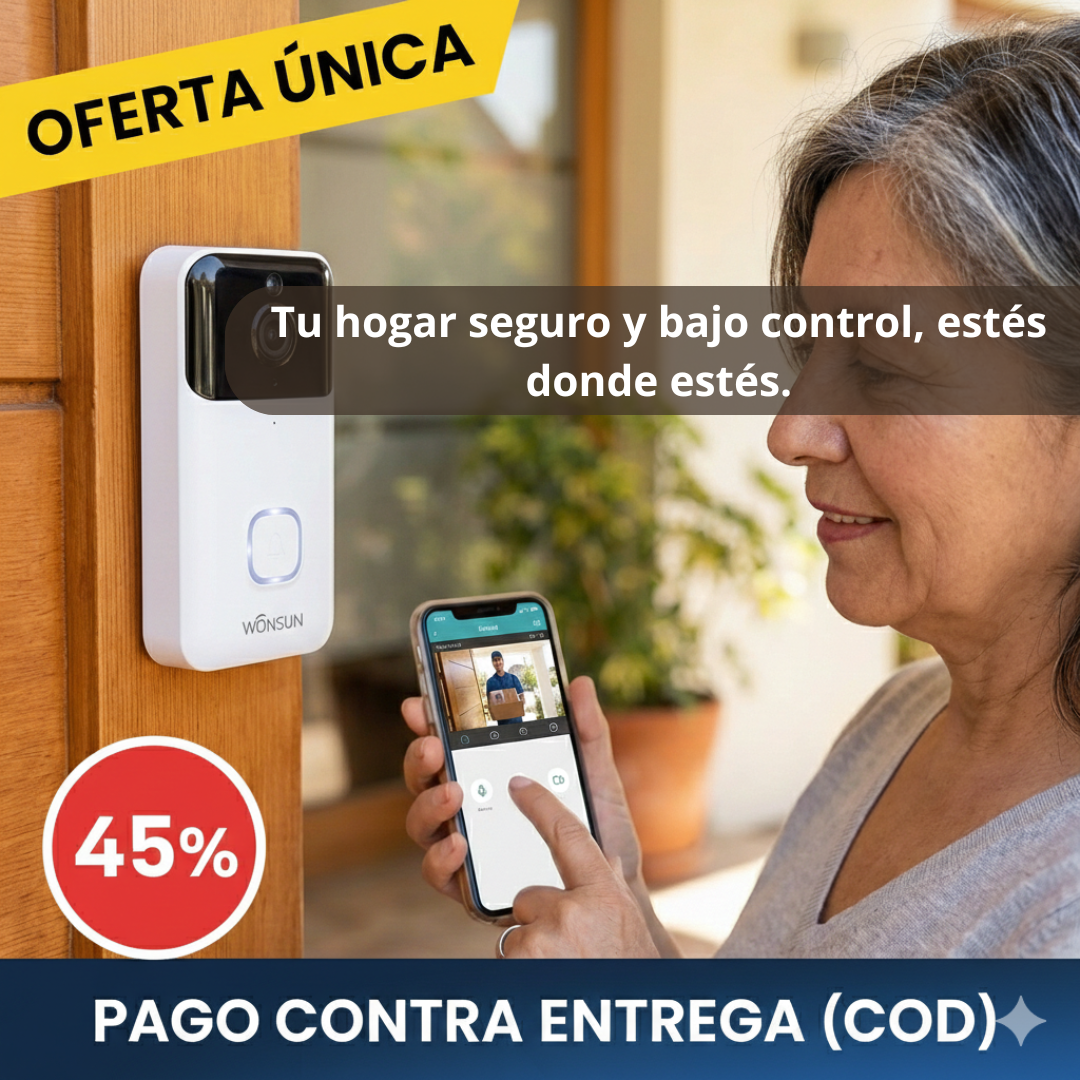 Timbre Cámara WiFi - Vigilancia en Tiempo Real - Controla tu Puerta al Instante