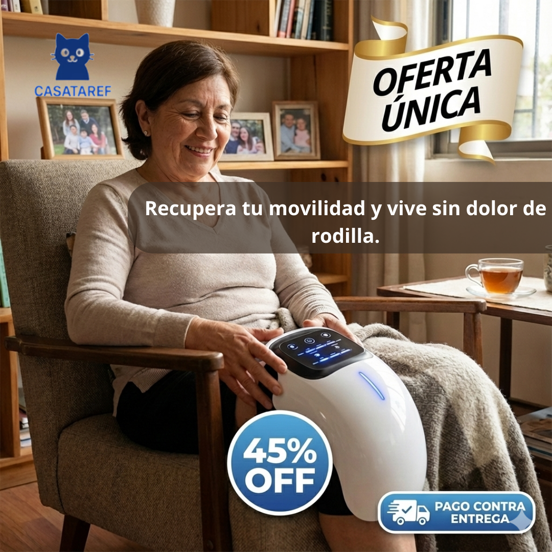 Rodillera Inalámbrica – Calor y Masaje – Ayuda a aliviar el dolor de rodilla en minutos desde casa