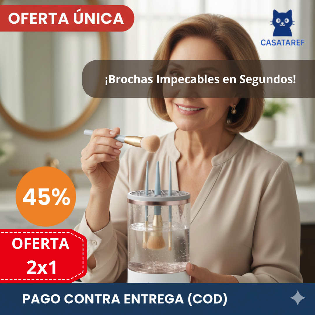 Limpiador Eléctrico de Brochas 2x1 – Limpieza Automática – Brochas limpias en minutos sin esfuerzo