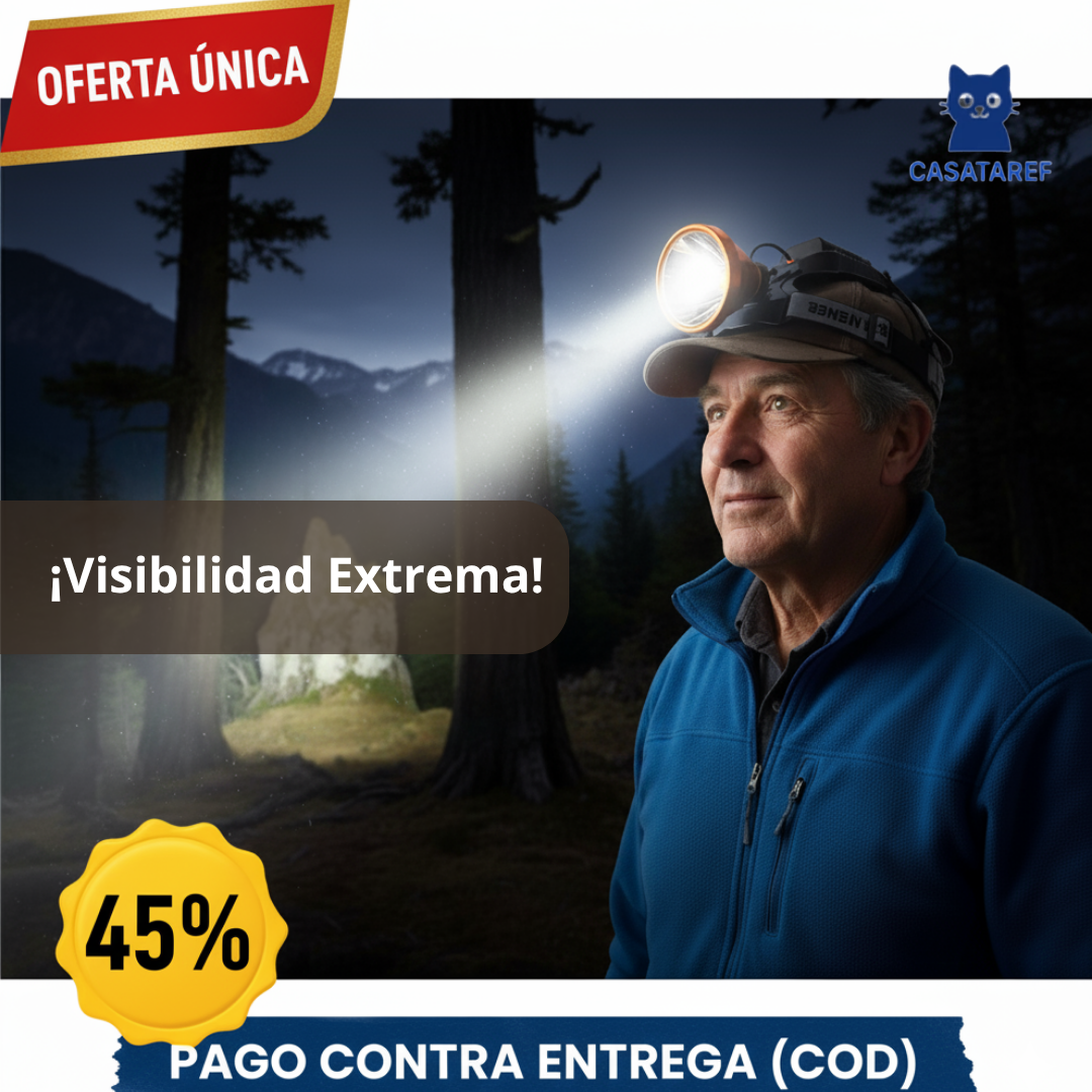 Foco Minero – Luz Manos Libres – Seguridad Clara en Tu Hogar en Solo 1 Minuto