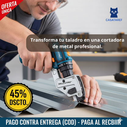 Cortador Universal para Taladro – Corte Rápido en Metal – Ahorra Tiempo y Evita Lesiones desde el Primer Uso